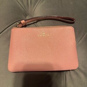 Pink Coach wristlet wallet